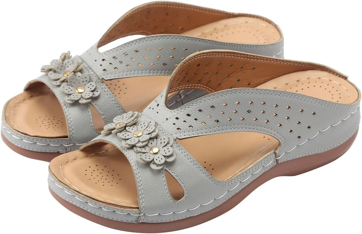 Womens Flip Flops Summer Dressy Wedge Sandals Orthopedic Platform Sandals Casual Comfortable Walking Shoes