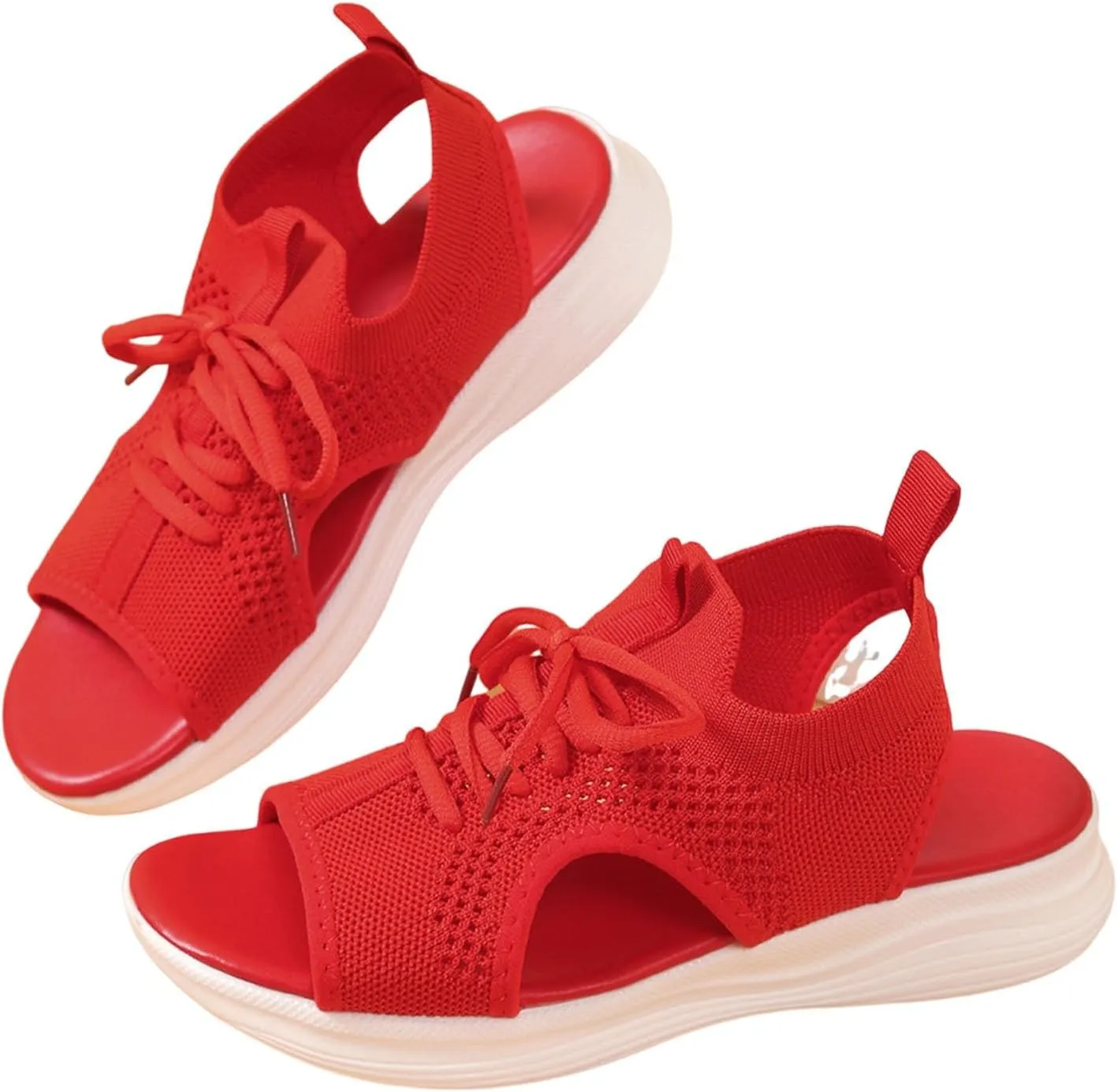 Womens Knit Walking Sandals Breathable Summer Orthopedic Shoes Open Toe Sports Sandal Beach Vacation Casual Camping