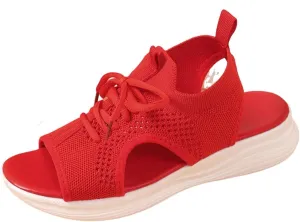 Womens Knit Walking Sandals Breathable Summer Orthopedic Shoes Open Toe Sports Sandal Beach Vacation Casual Camping