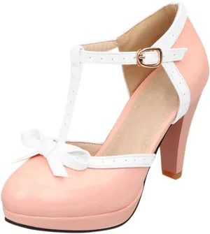 Women's Pumps Dress Shoes Sandals for Women Ladies High Heels Shoes Bowknot Business Causal Single