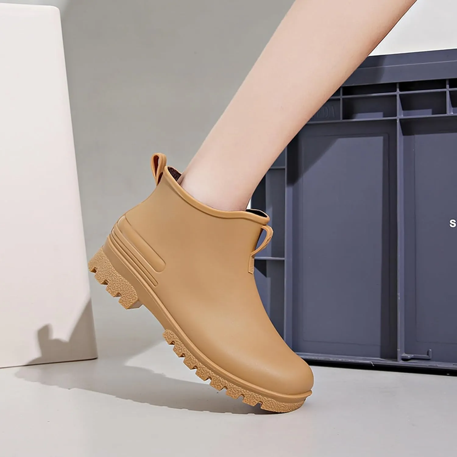 Womens Rubber Boots Womens Rain Boots for Boating Fishing Gardening Farming Stylish Lightweight Rain Shoes