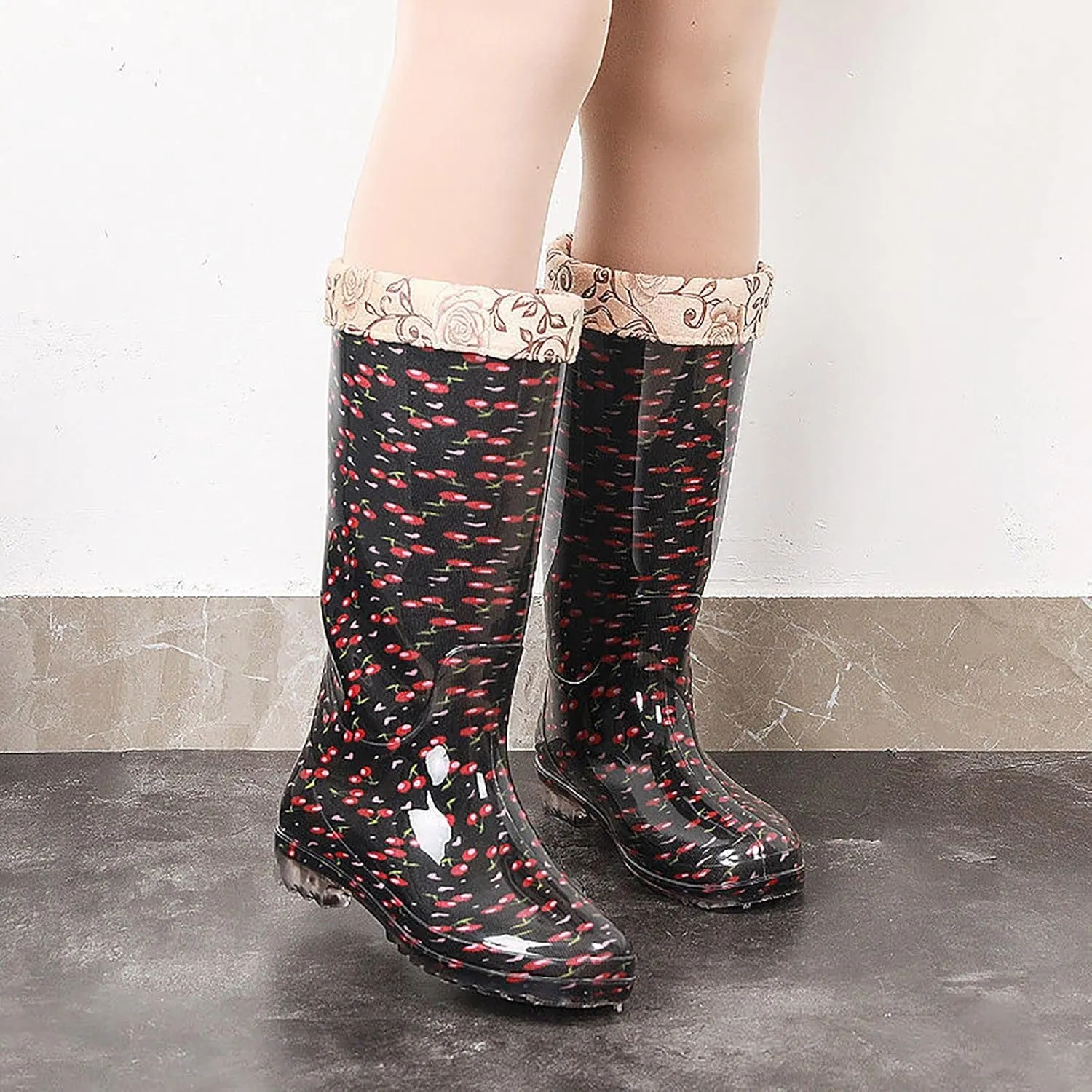 Womens Rubber Boots Womens Rain Boots Lightweight for Boating Fishing Gardening Farming Unisex Rain Shoes