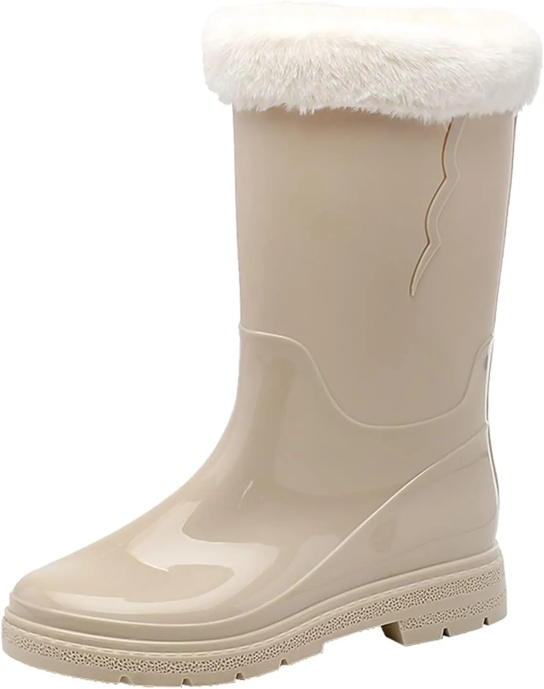 Womens Rubber Boots Womens Rain Boots Lightweight Slip on for Boating Fishing Gardening Farming Rain Shoes