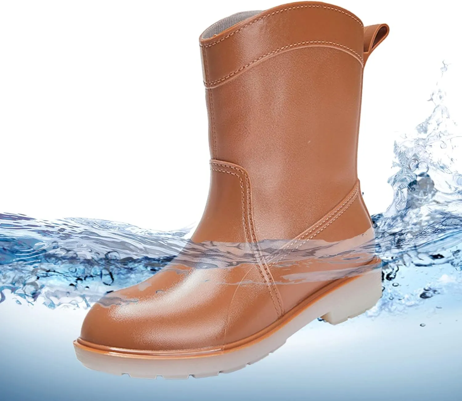 Womens Rubber Boots Womens Rain Boots Out Work Anti-Slip for Boating Fishing Gardening Farming Rain Shoes