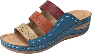 Womens Sandals Comfortable Support Orthotic Flips Flops Flat feet Orthopedic Slippers Slides Plantar Fasciitis Walking Shoes