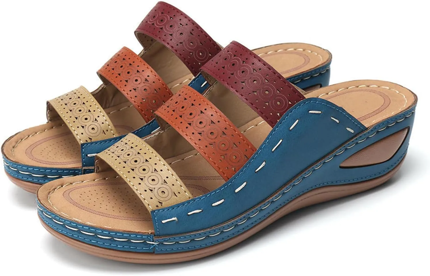 Womens Sandals Comfortable Support Orthotic Flips Flops Flat feet Orthopedic Slippers Slides Plantar Fasciitis Walking Shoes