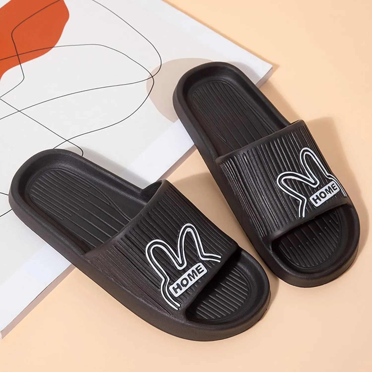 Women's Slides Shower Slippers for Beach Showers Open Toe Shower Shoes Women's Summer Beach Slides Sandals