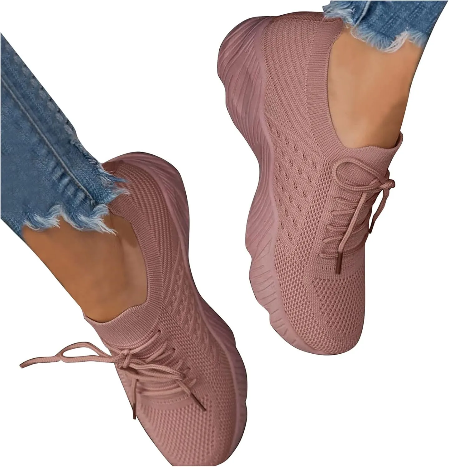 Womens Sneakers Running Tennis Shoes Lightweight Walking Shoes Arch Support Slip On Shoes Casual Workout Shoes
