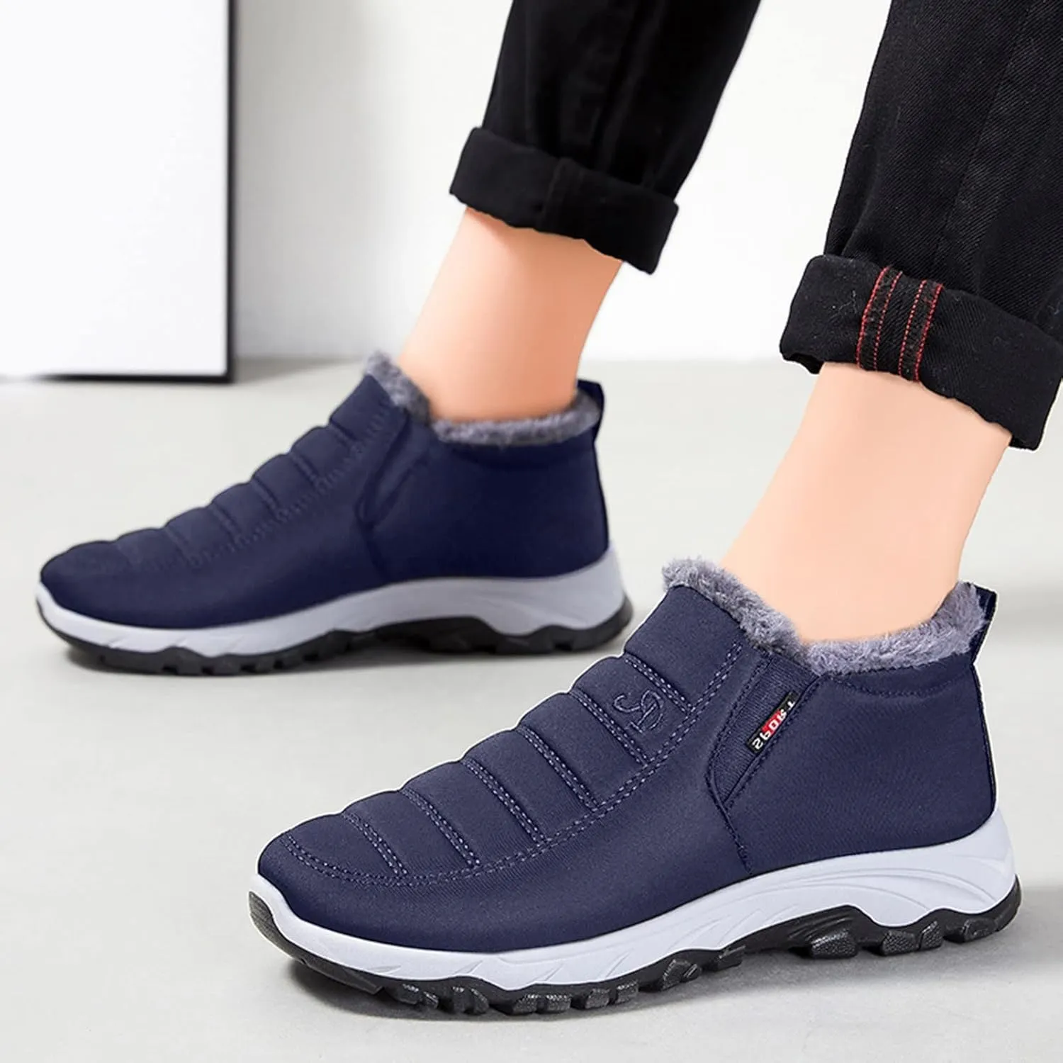 Women's Snow Boots Waterproof Size 12 Winter Boots for Women Waterproof Wide Tall Snow Boots Women Size 6 Waterproof Mid Calf Winter Boots for Women Waterproof Botas Para El Frio De Mujer