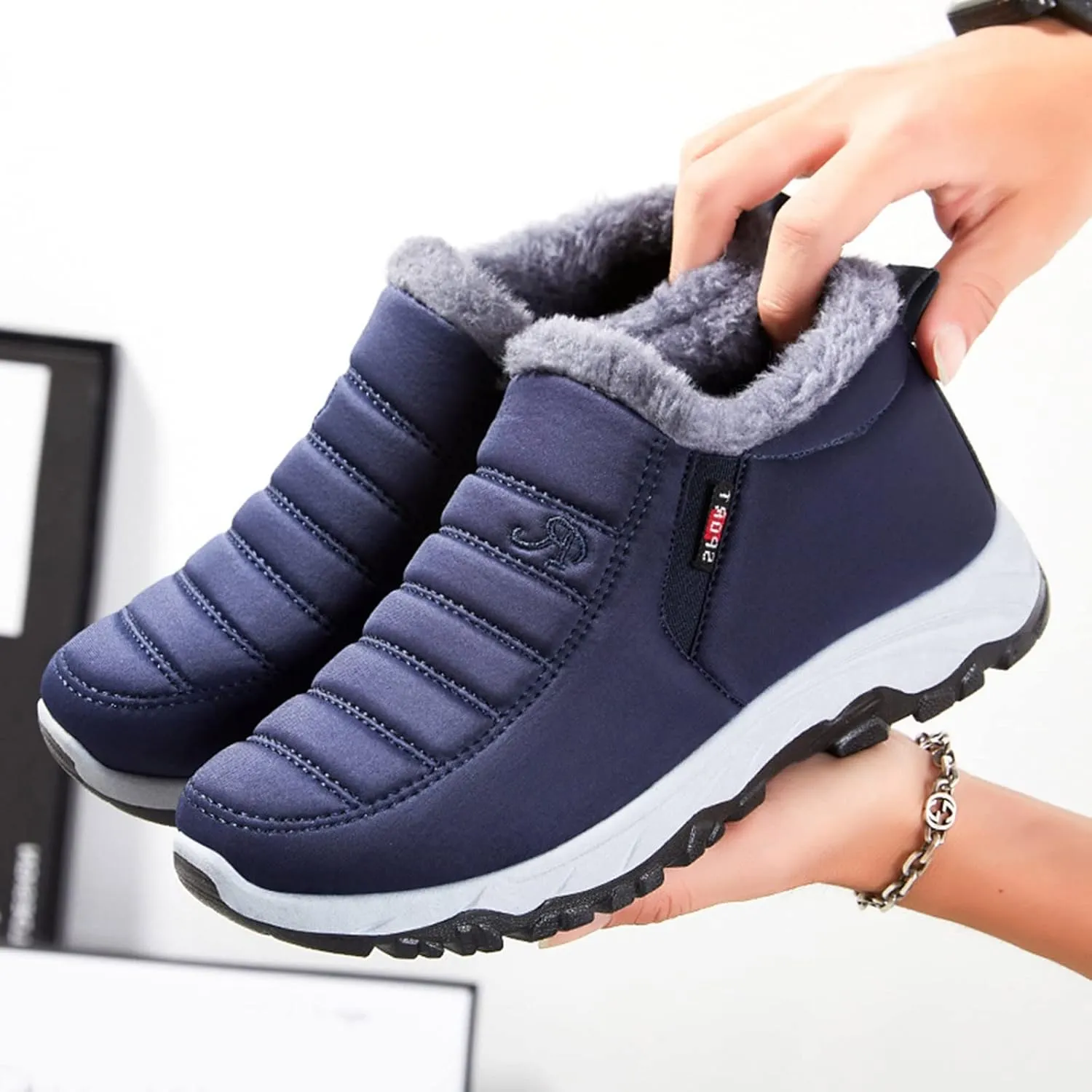 Women's Snow Boots Waterproof Size 12 Winter Boots for Women Waterproof Wide Tall Snow Boots Women Size 6 Waterproof Mid Calf Winter Boots for Women Waterproof Botas Para El Frio De Mujer