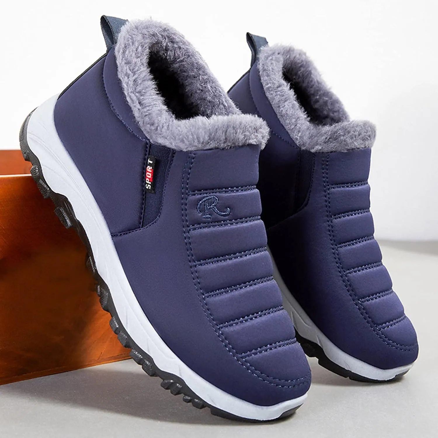 Women's Snow Boots Waterproof Size 12 Winter Boots for Women Waterproof Wide Tall Snow Boots Women Size 6 Waterproof Mid Calf Winter Boots for Women Waterproof Botas Para El Frio De Mujer
