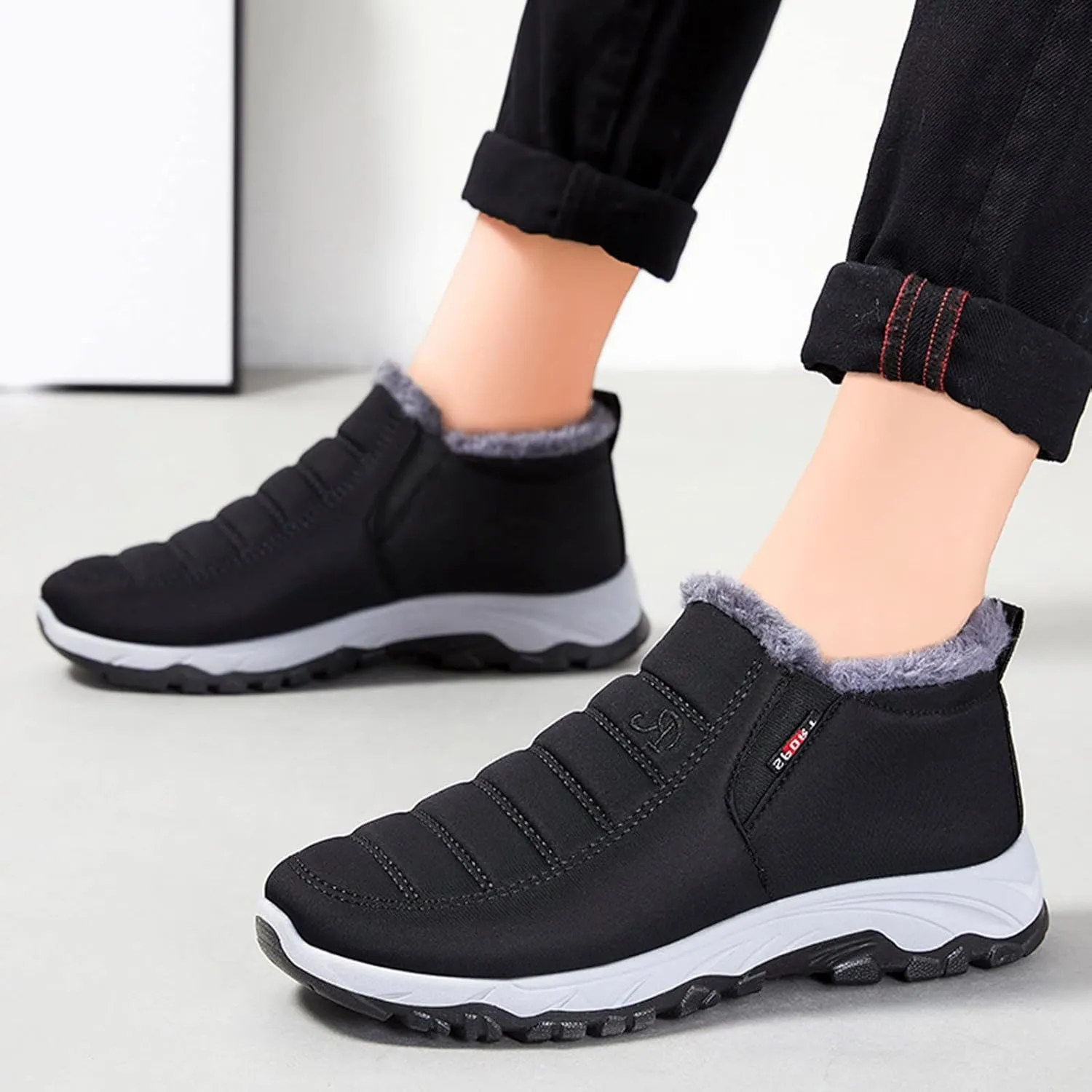 Women's Snow Boots Waterproof Size 12 Winter Boots for Women Waterproof Wide Tall Snow Boots Women Size 6 Waterproof Mid Calf Winter Boots for Women Waterproof Botas Para El Frio De Mujer
