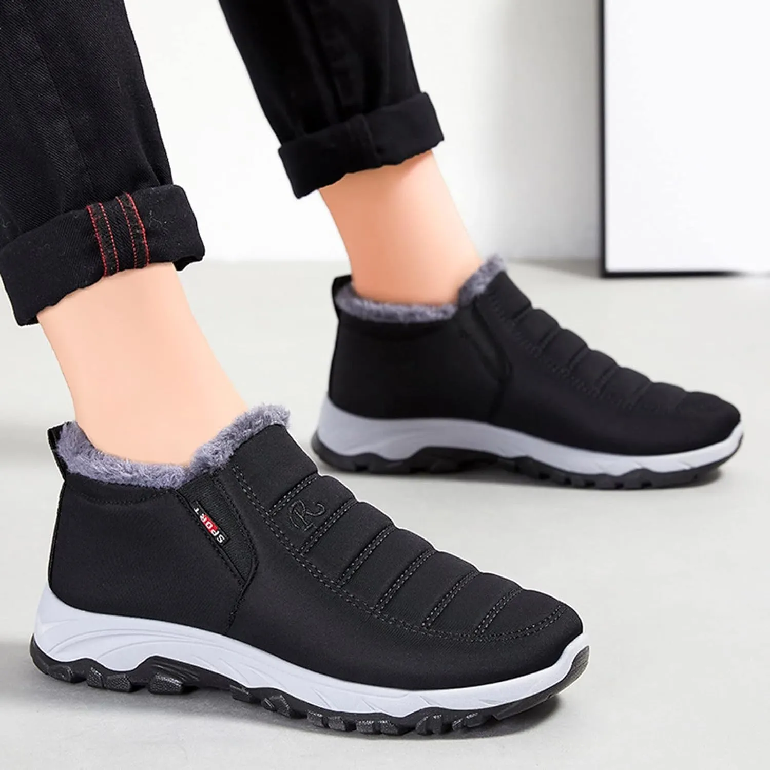 Women's Snow Boots Waterproof Size 12 Winter Boots for Women Waterproof Wide Tall Snow Boots Women Size 6 Waterproof Mid Calf Winter Boots for Women Waterproof Botas Para El Frio De Mujer