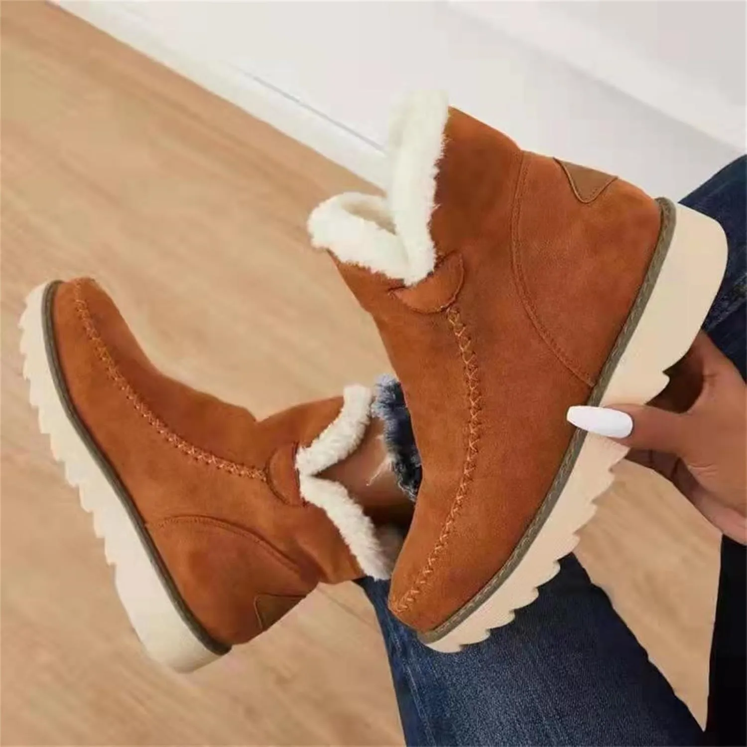 Womens Snow Boots Waterproof Wide Winter Long Boots for Women Waterproof Snow Insulated Women Winter Boots Non Slip Woman Waterproof Snow Boots Botas Para Motocicleta Mujer