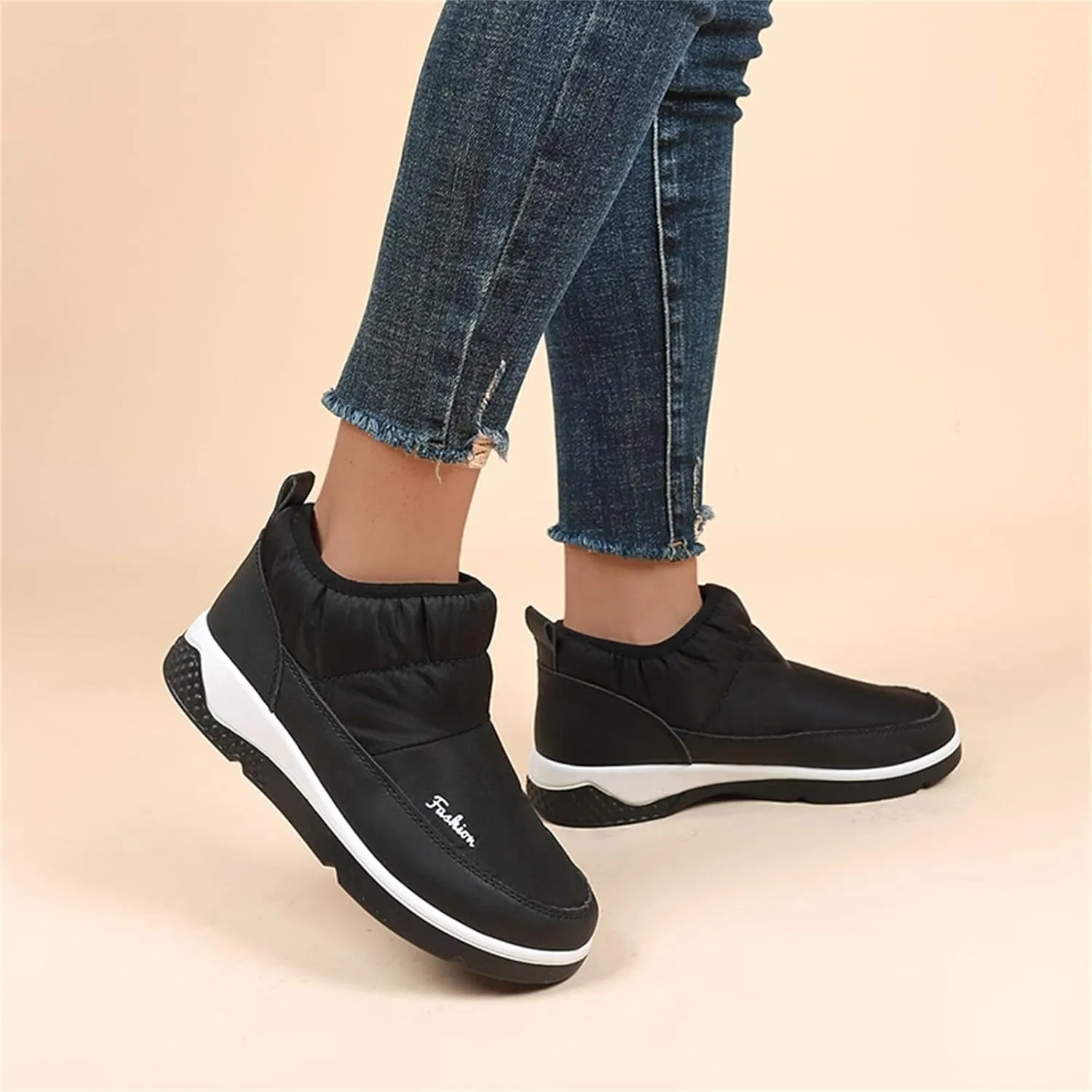 Women's Snow Boots Wide Calf Women Snow Boots Size 8 Boots Women Winter Waterproof Walking Boots Women Comfort Waterproof Womens Winter Boots Waterproof 9.5
