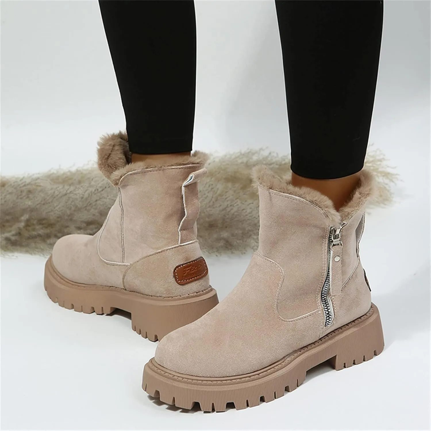 Women's Snow Boots Wide Calf Women Snow Boots Size 8 Boots Women Winter Waterproof Walking Boots Women Comfort Waterproof Womens Winter Boots Waterproof 9.5