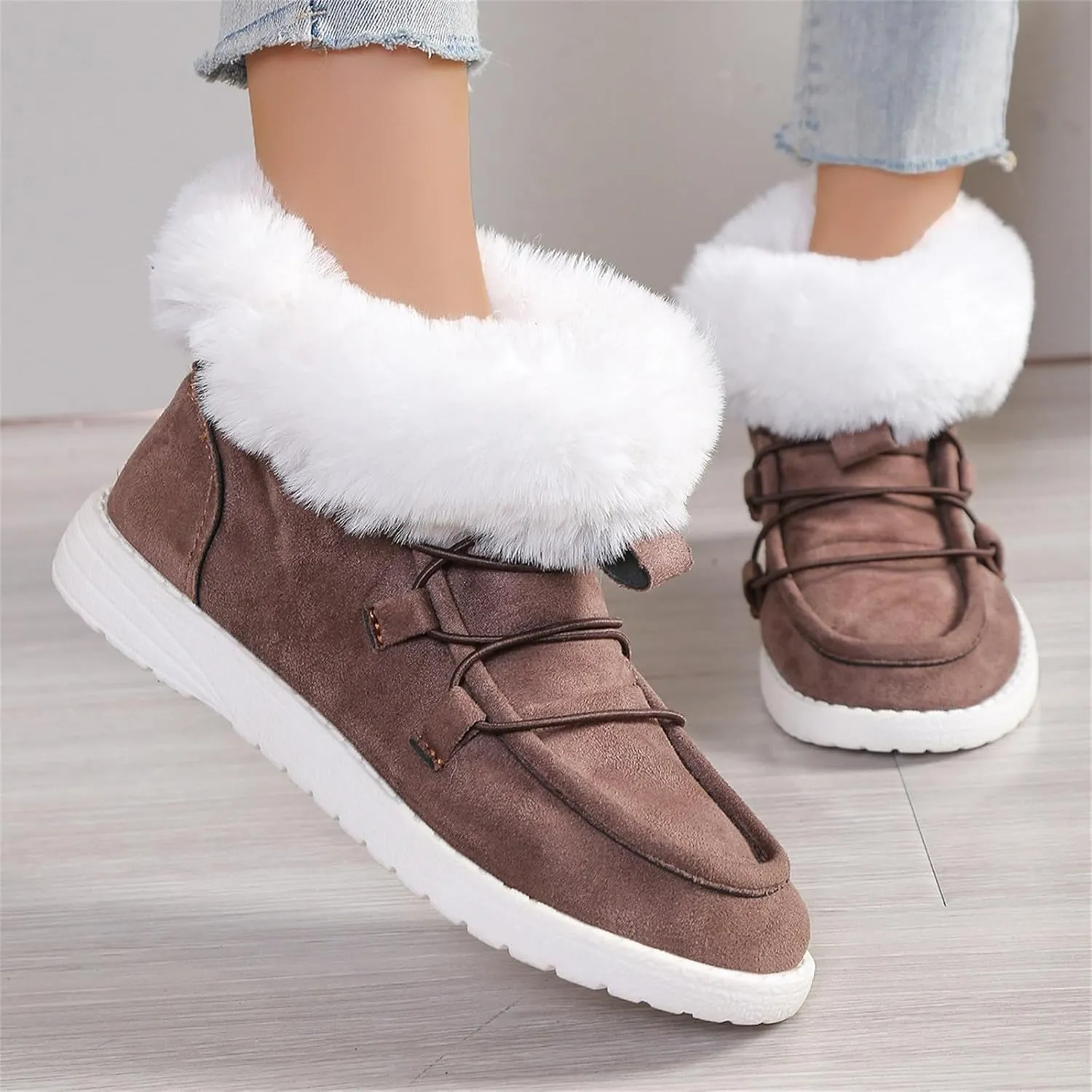 Womens Snow Boots Wide Calf Women's Size 8 Waterproof Snow Boots Women's Winter Shoes Warm Winter Boots Women Women Winter Boot of The Day