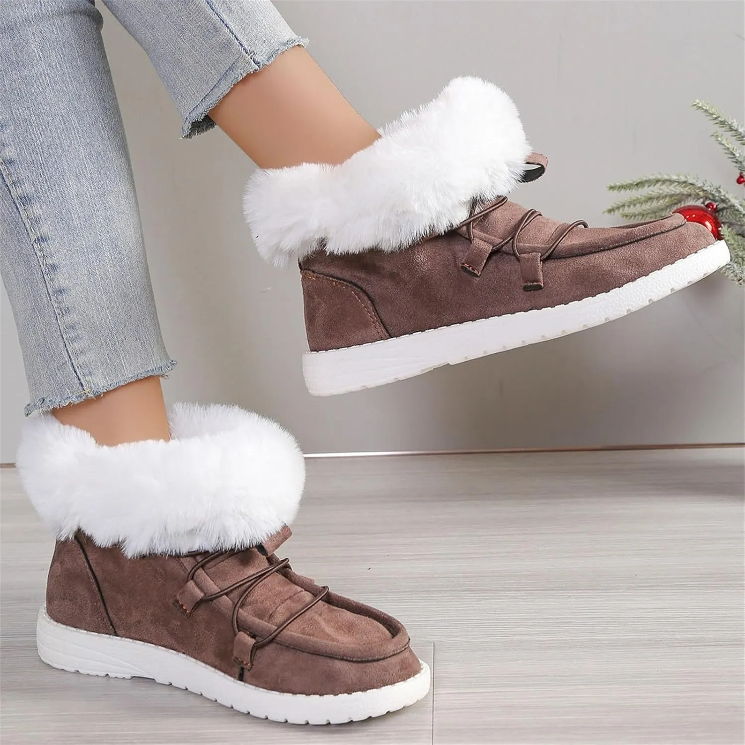 Womens Snow Boots Wide Calf Women's Size 8 Waterproof Snow Boots Women's Winter Shoes Warm Winter Boots Women Women Winter Boot of The Day