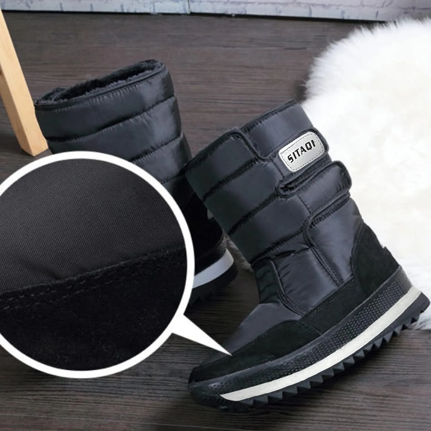 Women's Walking Snow Boots Waterproof Insulated Women Snow Boots Wide Width Winter Waterproof Boots Snow Boots Waterproof Calf Botas De Trabajo Impermeables Y Antideslizantes Para Mujer