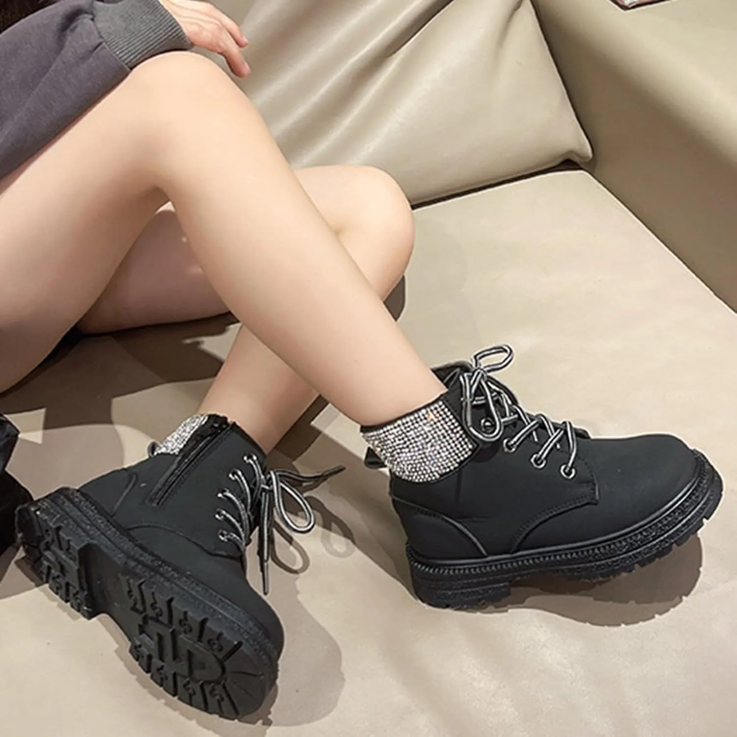 Yanzhenglip Girls' Anti Slip Boots for Middle and Large Children Fashionable Anti Slip Soft Soled Size 9 Toddler Shoes Girls Boots