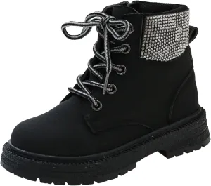 Yanzhenglip Girls' Anti Slip Boots for Middle and Large Children Fashionable Anti Slip Soft Soled Size 9 Toddler Shoes Girls Boots