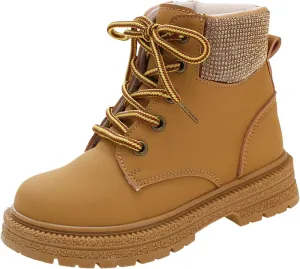 Yanzhenglip Girls' Anti Slip Boots for Middle and Large Children Fashionable Anti Slip Soft Soled Size 9 Toddler Shoes Girls Boots