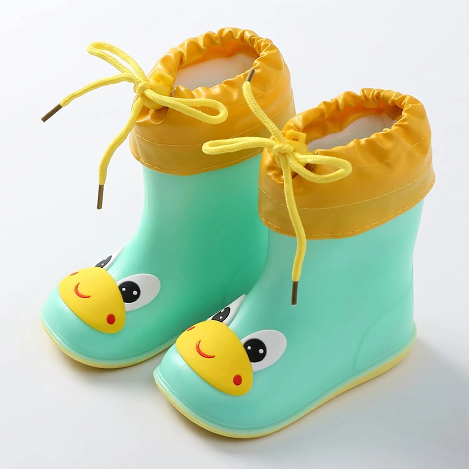 Yellow Rain Boots Toddler Kids Rain Boots Boys Girls Cartoo Animals Waterproo Non Slip Rubber Girls Rainboots