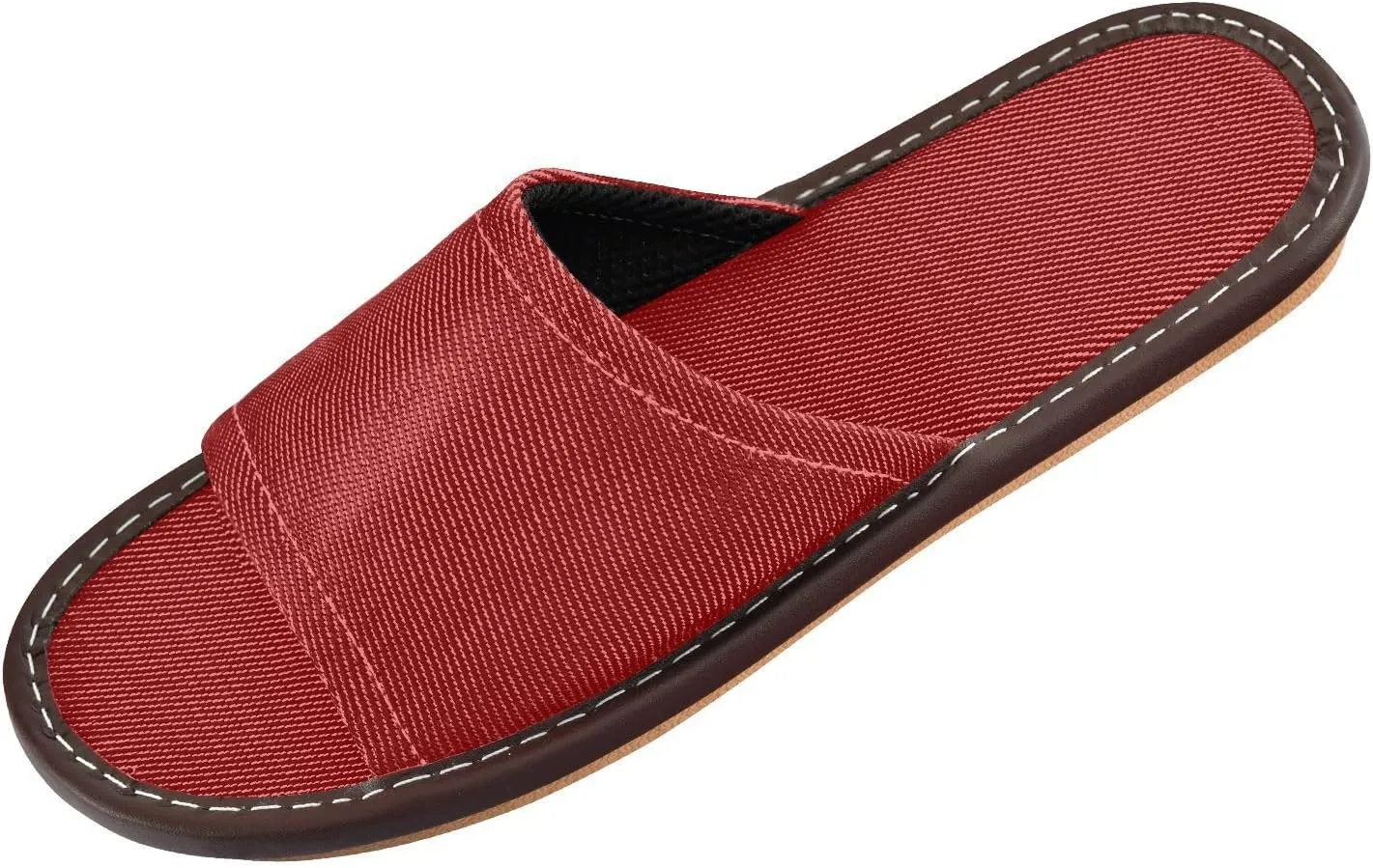 Yuiboo Dark Red Men Women's Fashion Slippers Washable Anti-slip Sandals for Indoor Beach Indoor