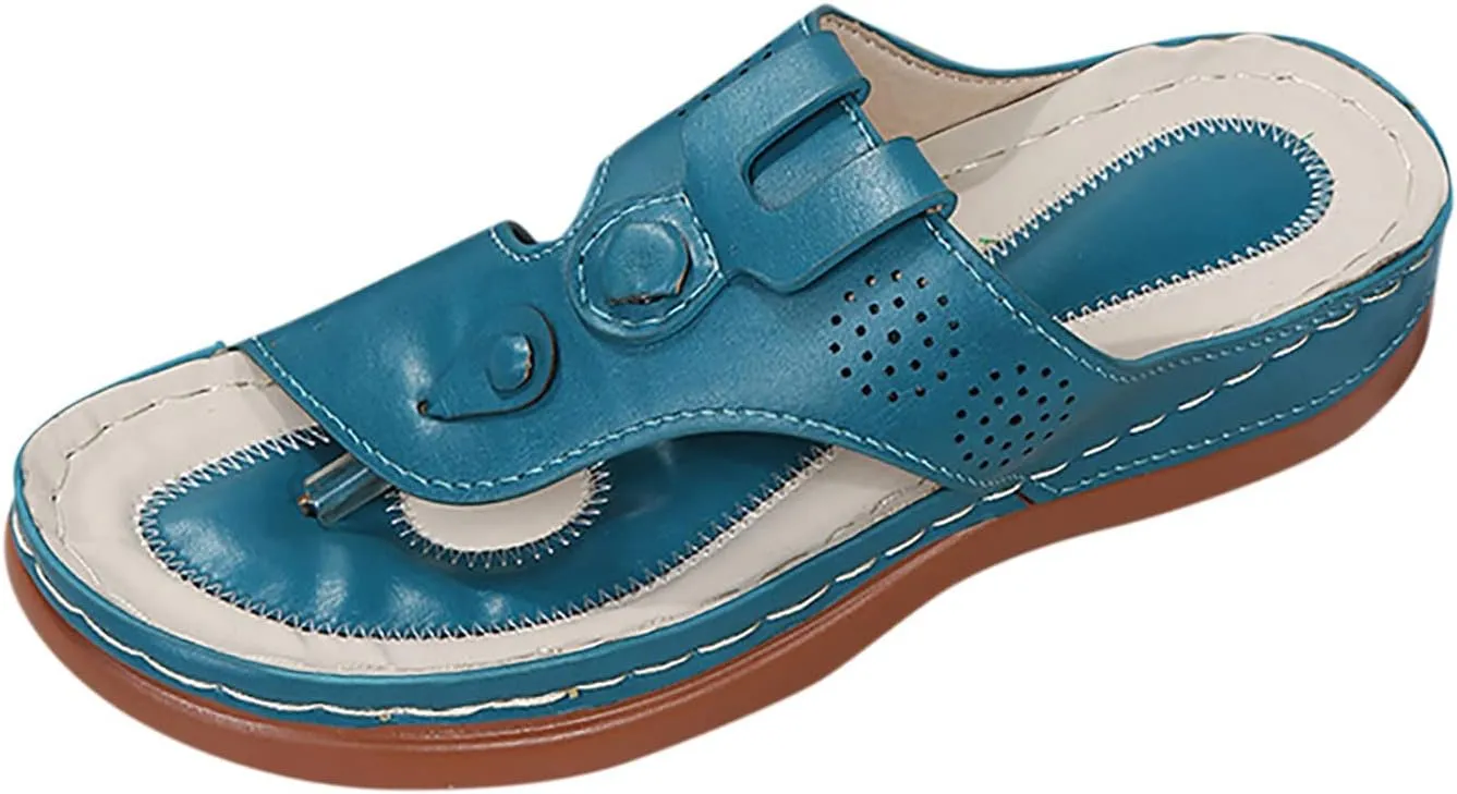ZSpzx Wedge Sandals For Women 2025,Women's Slide Sandals,Arch Support Flip Flops Thong Slippers Sandals Comfortable Summer Casual Beach Shoes Orthopedic Open Toe Dressy Slip on Walking Shoes